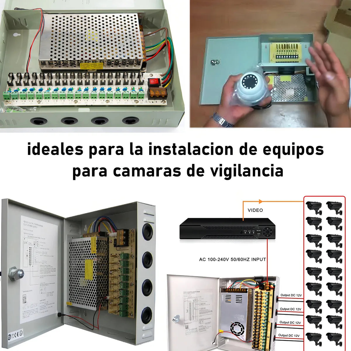 Fuente Poder 12v 20a 240w Transformador 220v Camaras Cinta