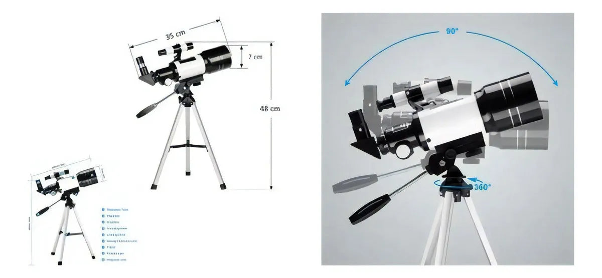Telescopio Monocular Astronómico Profesional F30070m