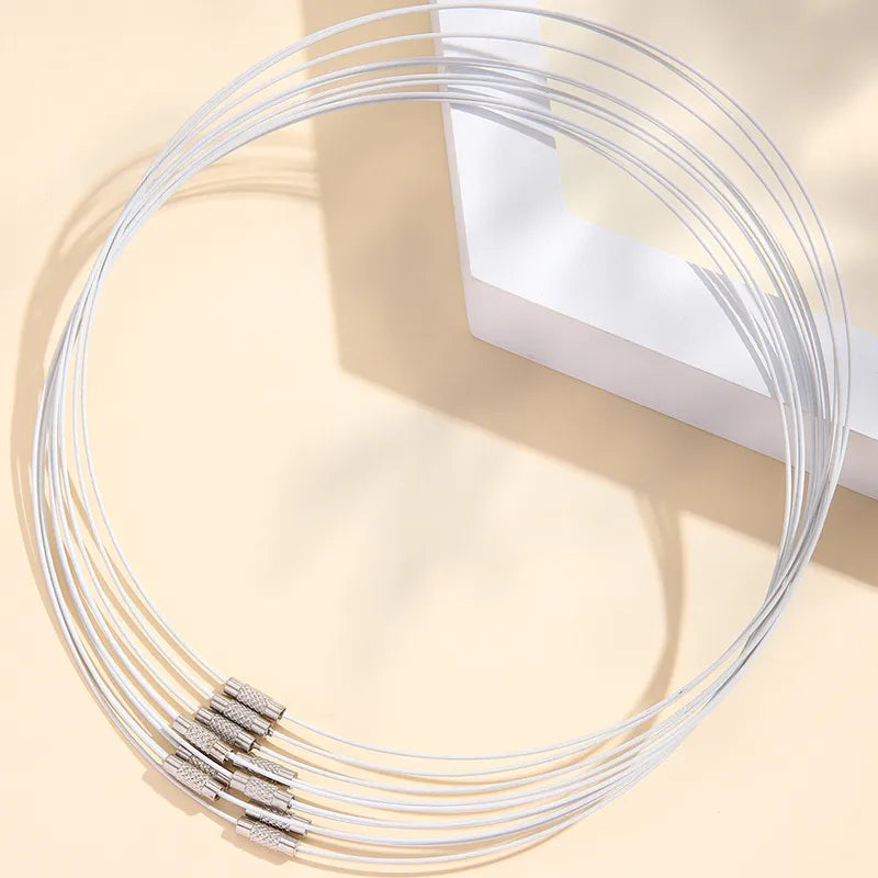 30 Pcs Collar De Acero Inoxidable Gargantilla Memoria