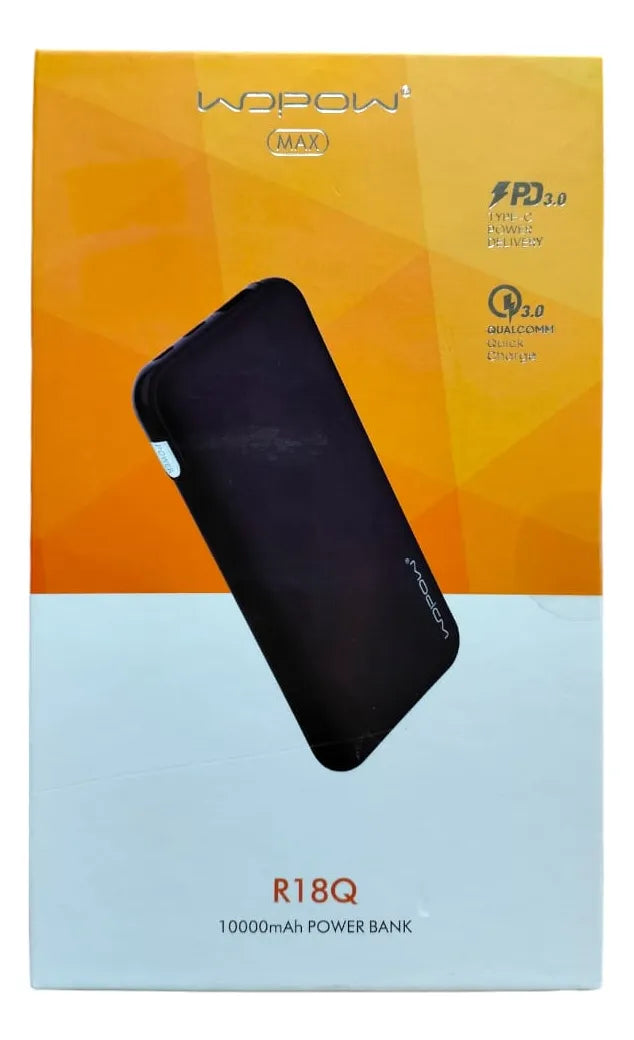 Wopow Power Portatil Bank 10000mah R18q