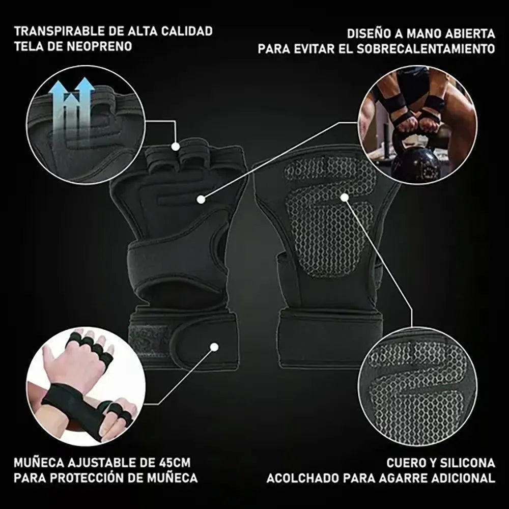 Guantes Para Con Soporte De Muñeca Tacticos Pesas Gimnasio