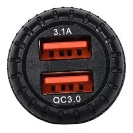 Cargador Auto Doble Dual Usb 12v-32v Carga Rápida 3.0