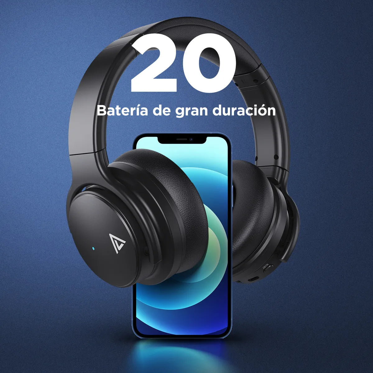 Auriculares Bluetooth Anc Cowin E7b With Ruido Cancelación Micrófono Call 20 Hrs Color Negro