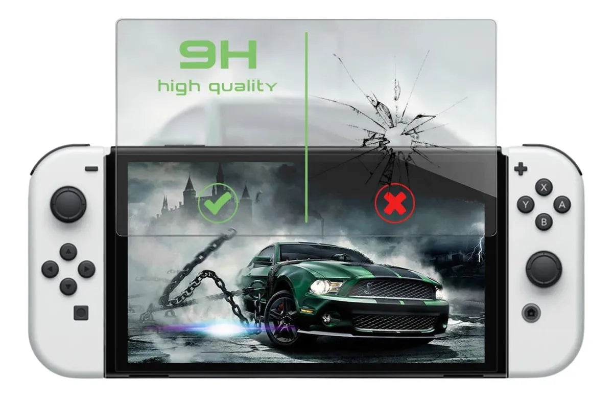 Estuche Protector Duro + Lamina Mica Nintendo Switch Oled