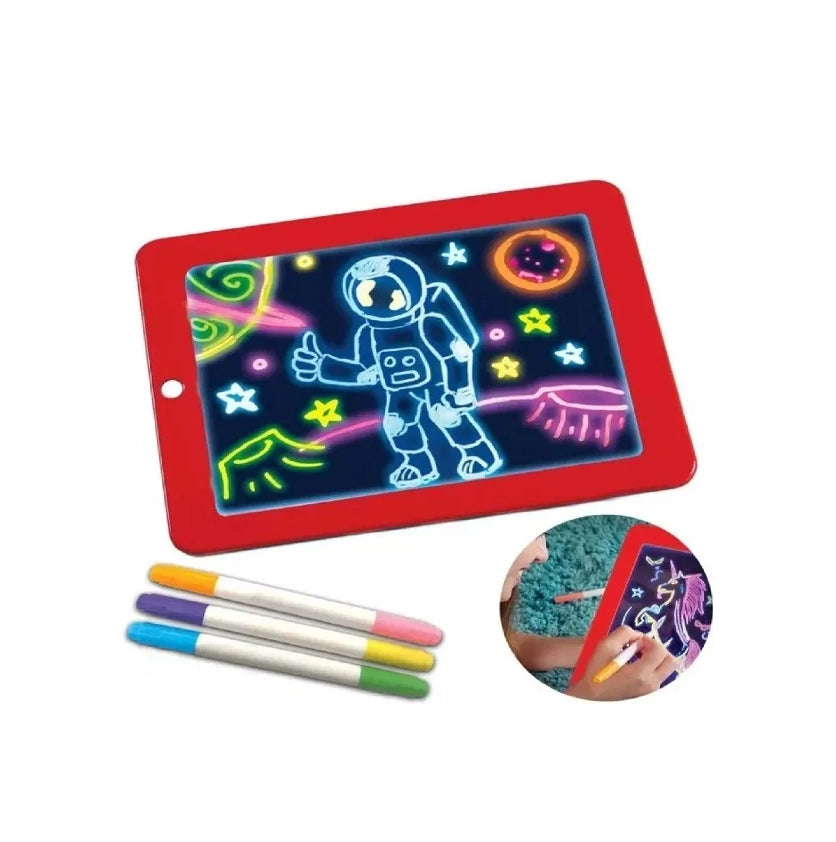Bloc Pizarra De Dibujo Mágico Luz Led Ofertas Claras 210004