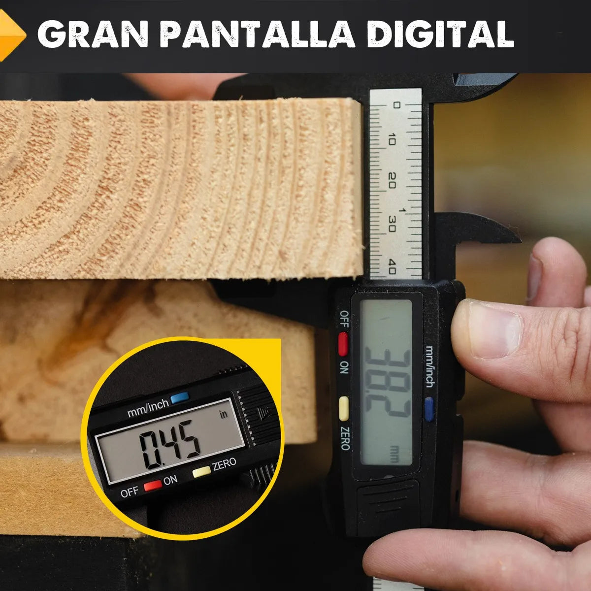 Pie De Metro Regla Digital Profesional Brooklyn 150mm + Caja