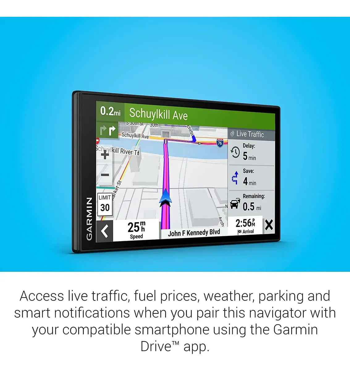 Gps Garmin Drivesmart 66 Para Coche Con Pantalla De Cristal Reacondicionado