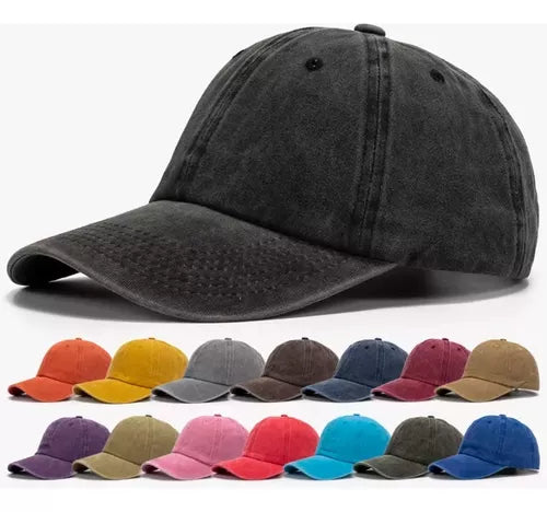 Gorro Jockey Desgastado Básico Estampar O Bordado Unisex