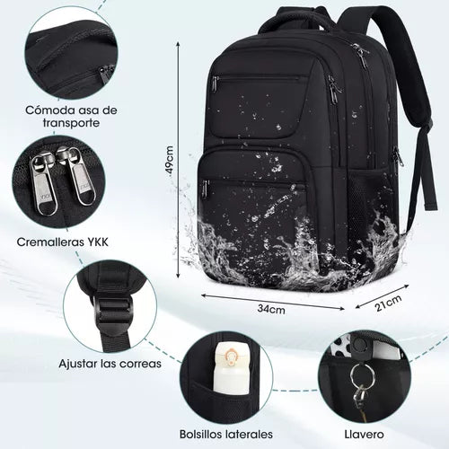 Mochila De Viaje Para Portátil 17inch Usb Antirrobo Bolsa