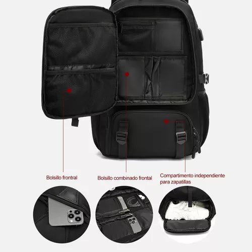 Mochila De Viaje Impermeable Expandible