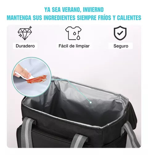 Lonchera Térmica Bolsa Almuerzo De Hombro Gran Capacidad 15l