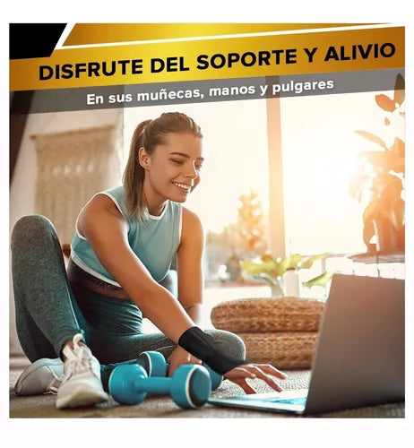 Muñequera Ortopédica Con Férula De Compresión De Cobre.(Derecha)