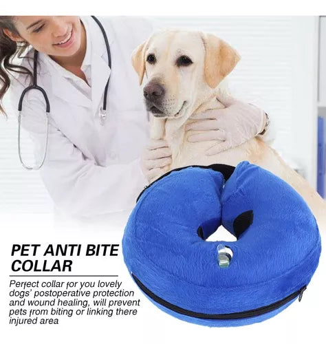 Collar Inflable Anti-mordidas Elizabeth Para Perros Y Gatos