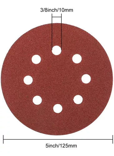 Lija Grano 240 Velcro Orbital 125 Mm 5 Pulgadas 10 Unidades