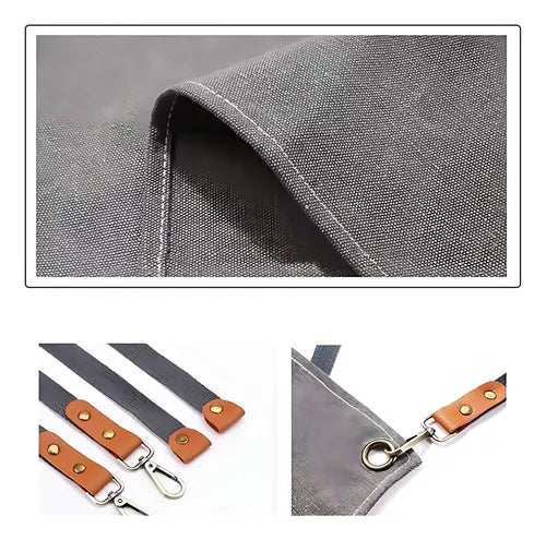 Mandil Delantal Cocina Chef-barberia-multiusos-unisex Color Gris