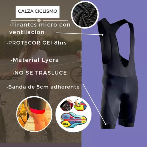 Conjunto Calza Y Tricota Ciclismo Elite Pro Protector Gel