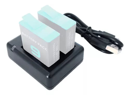 Cargador Baterías Doble Compatible Gopro Hero 10 9 black Fce
