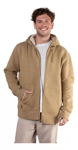 Polerón Capucha Y Cierre Ykk® Interior Polar Sherpa Puelo Lenga®