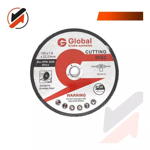 Disco De Corte Inox. 7 PuLG. Paq. 25 Unid. 180x1.6x22.23 Mm.