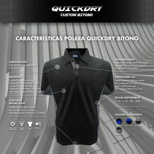 Poleras Dryfit Custom Hombre M/c Uv+50 Con Certificación