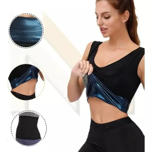 Camiseta Polera Neopreno Quema Grasa Termoactiva Sauna Mujer