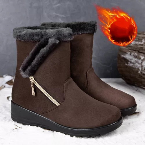 Botas De Nieve Cálidas Y Antideslizantes para Mujer Marrón
