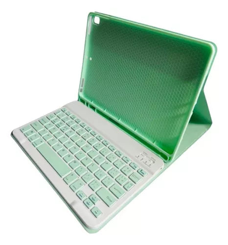 Funda verde Con Teclado iPad Air 3/ Pro 10.5 /9,8,7 10.2 En Español