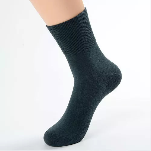 Calcetín 5 Pares Para Pie Diabético Grande 100% Algodón