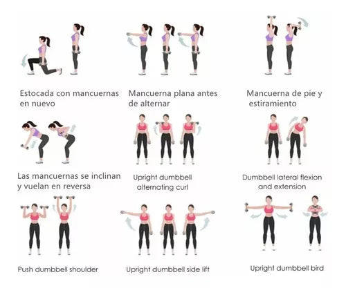 Mancuernas Hexagonal De Neopreno 1kg (par)