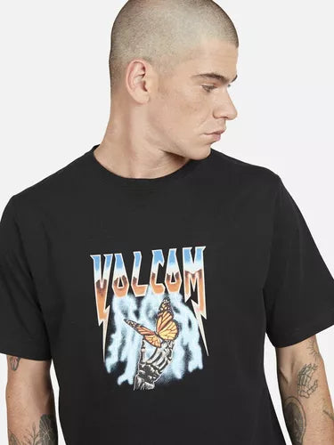 Polera Logo Fill S/s Tee Hombre Negro Volcom