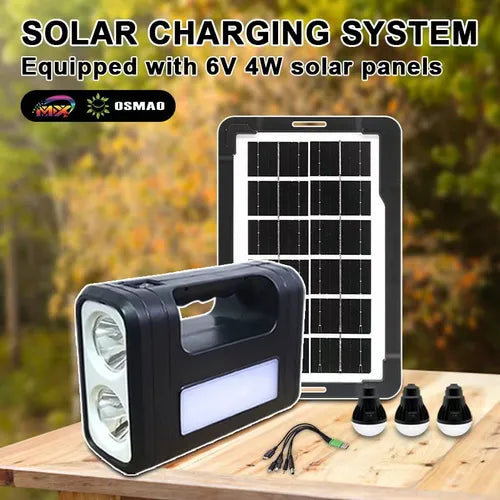 Kit Solar De Emergencia /camping/usb/3 Ampolletas