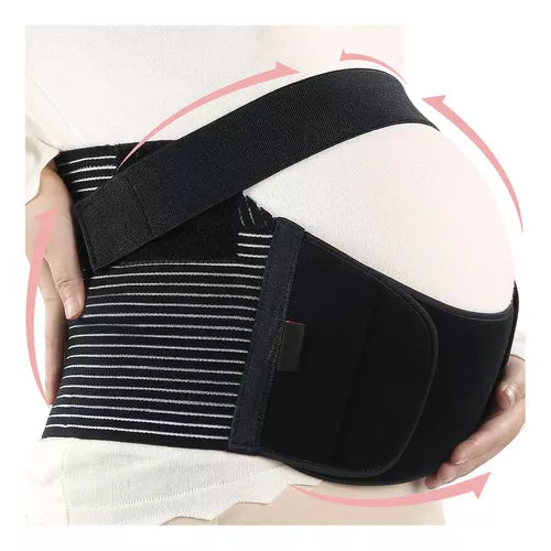 Faja Para Embarazada Maternidad 3en1 Soporte Embarazo Negra