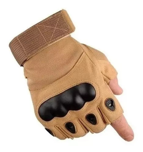 Guantes Medio Dedo Antideslizantes Ciclismo Moto Táctico