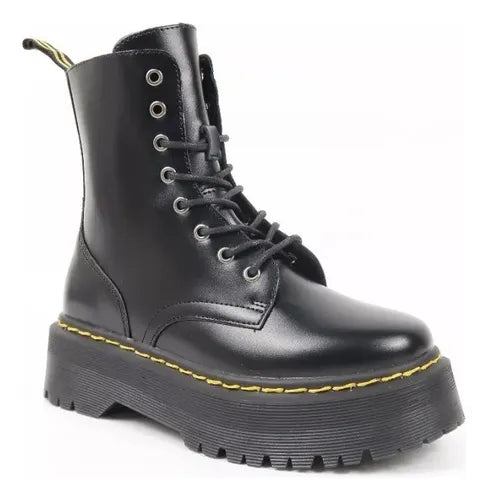 Botas de ecocuero con plataforma alta para Mujer