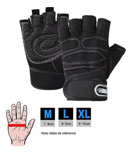 Guantes sin dedos Entrenamiento Gym Levantamiento De Pesas