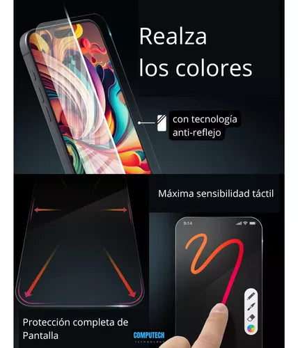 Pack 3 Láminas Mica De Vidrio Protector Pantalla Para iPhone