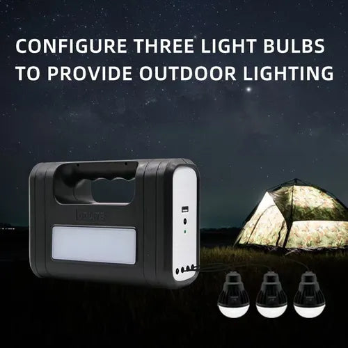 Kit Solar De Emergencia /camping/usb/3 Ampolletas