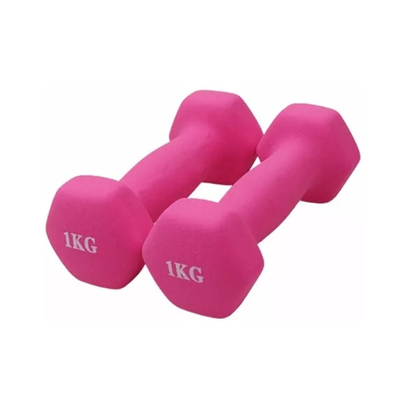 Mancuernas Hexagonal De Neopreno 1kg (par)
