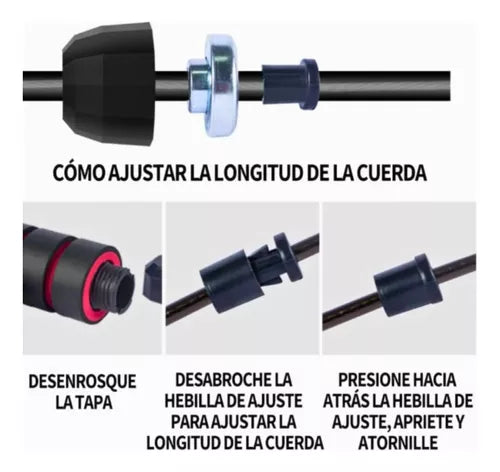 Cuerda 3m Saltar Doble Balero Speed Rope Alta Velocidad