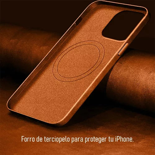 Carcasa Magnética Para iPhone Compatible Con Magsafe Cuero
