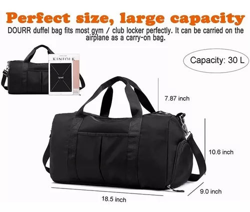 Bolso Deportivo Para Viaje Tela Impermeable Gym