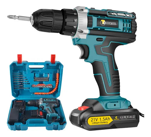 Taladro Eléctrico De Litio Connentool De Impacto 21v