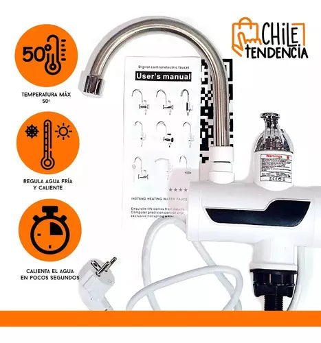 Llave Eléctrica Lavaplatos Calentadora Cocina Agua Caliente