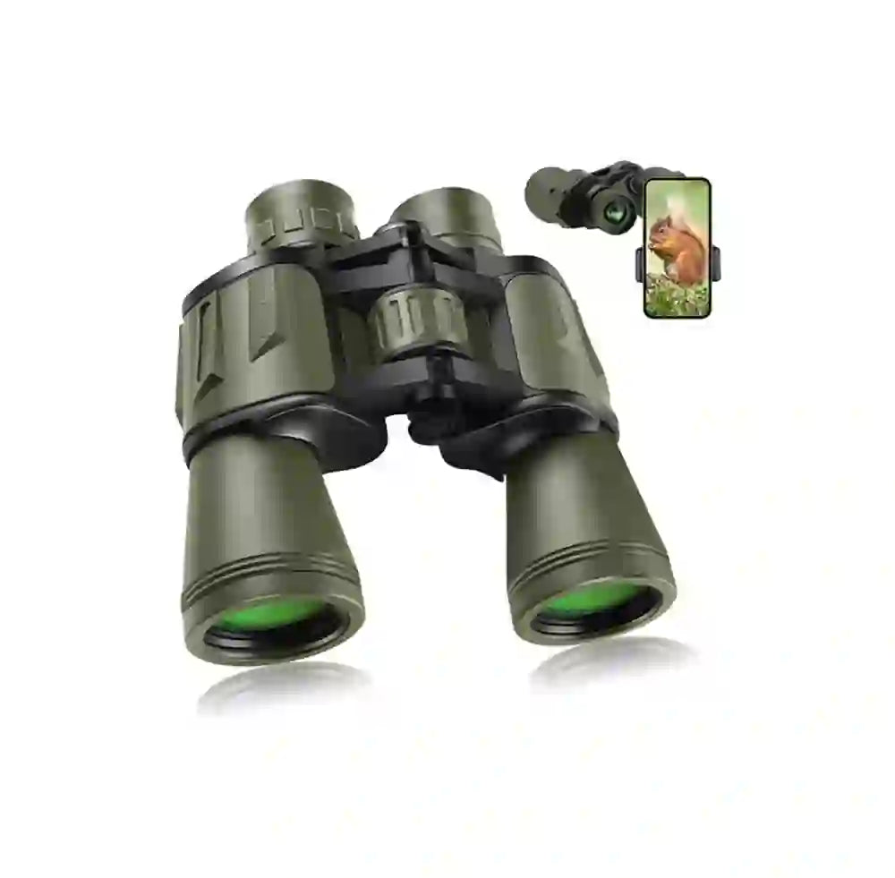 Binoculares LANDVIEW 20x50 HD | Prismas BAK4 | Adaptador para Smartphone | Impermeables