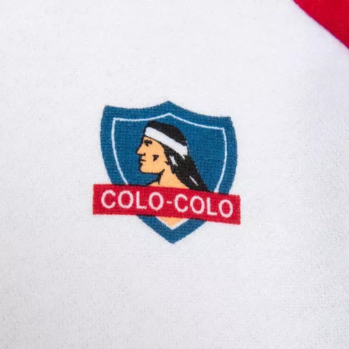 Poleron Colo Colo Urbano Zipper Negro Blanco Rojo