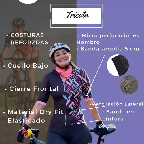 Conjunto Calza Y Tricota Ciclismo Elite Pro Protector Gel