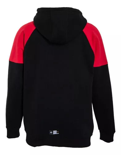 Poleron Colo Colo Urbano Zipper Negro Blanco Rojo