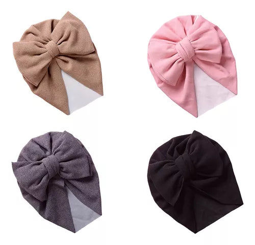 4 Piezas Gorritos Para Elegante Bebé Niña Turbante Headwrap
