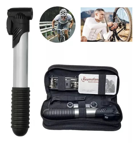 Bolsa de herramientas para bicicleta, llaves, bomba de aire, parche, neumático