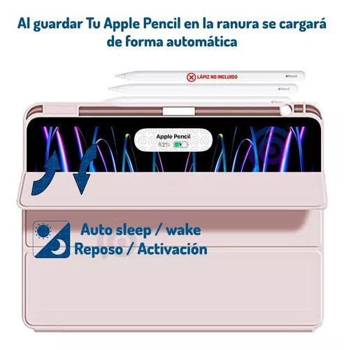 Funda Para iPad Pro 12,9 M2 6ta Gen C/espacio Y Carga Pencil